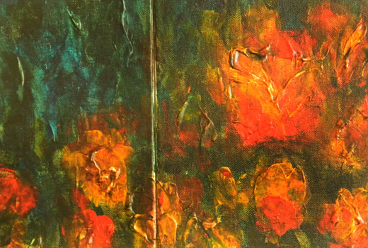 paintings of flowers in acrylic. Diptych Acrylic Painting
