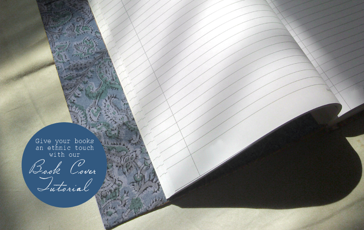 Learn the art of covering books in ethnic fabrics in this easy DIY Tutorial