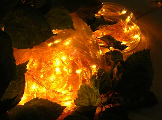 Overturned Glass Bowls with LED String Lights Table Centerpiece